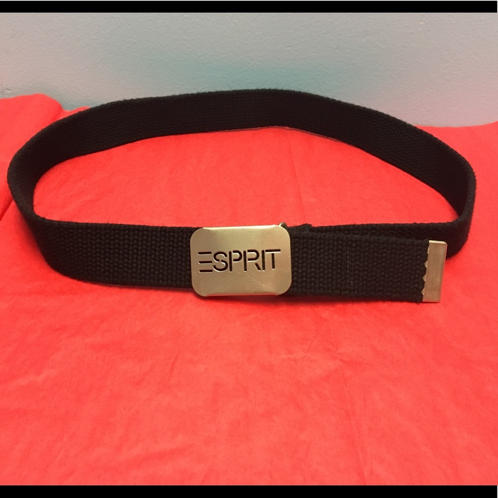 VINTAGE Girls ESPRIT Black & Silver Belt